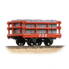 Bachmann Narrow Gauge NG7 O-16.5 Scale, 73-028A  Dinorwic Slate Wagon with sides 730 (weight),  Livery, Includes Wagon Load small image