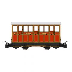 Bachmann USA OO-9 Scale, 77503 Talyllyn Railway Talyllyn Brown Marshalls Coach No. 2, TR Lined Red Livery small image