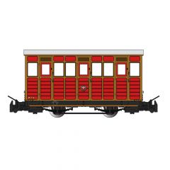 Bachmann USA OO-9 Scale, 77504 Talyllyn Railway Talyllyn Brown Marshalls Coach No. 4, TR Lined Red Livery small image