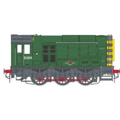 Dapol O Scale, 7D-008-019D BR Class 08 0-6-0, D3201, BR Green (Wasp Stripes) Livery, DCC Fitted small image