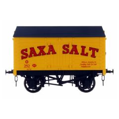 Dapol O Scale, 7F-018-012 Private Owner 10T Covered Salt Van 252, 'Saxa Salt', Yellow Livery small image