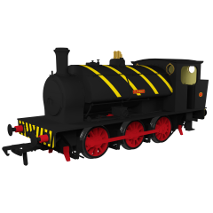 Rapido Trains UK OO Scale, 903014 NCB Hunslet 16in Saddle Tank 0-6-0ST, 'Clement' NCB Black Livery with Stripes, DCC Ready small image