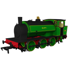 Rapido Trains UK OO Scale, 903015 Private Owner Hunslet 16in Saddle Tank 0-6-0ST, No. 4, 'Glasshoughton', Lined Green Livery, DCC Ready small image