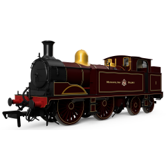 Rapido Trains UK OO Scale, 909003 Metropolitan Railway Metropolitan Railway 'E' 0-4-4T, No. 1, Metropolitan Railway Red Livery 1999-2009 Preserved Livery, DCC Ready small image