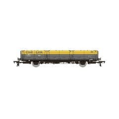 Rapido Trains UK OO Scale, 915016 BR OAA Open Wagon DC100065, BR Civil Link Grey & Yellow Livery small image