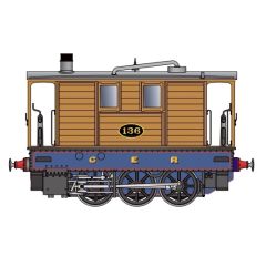 Rapido Trains UK O Scale, 916008 GER (Ex LNER) J70 Tram Engine 0-6-0, 136, GER Lined Blue Livery, DCC Ready small image
