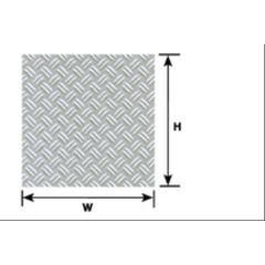 Plastruct G Scale, 91682 Pattern Sheet PS-150 Double Diamond Plate W:175mm L:275mm (Pack of 2) small image
