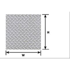 Plastruct O Scale, 91684 Pattern Sheet PS-152 Diamond Plate W:175mm L:275mm (Pack of 2) small image