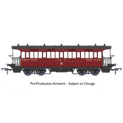 Rapido Trains UK OO Scale, 919005 GER (Ex W&U) W&U Bogie Tramcar No. 7, GER Crimson Livery small image