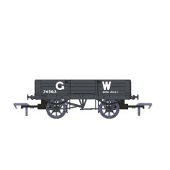Rapido Trains UK OO Scale, 925003 GWR 4 Plank Wagon, Diag. 021 74563, GWR Grey (large GW) Livery (Large GW Livery) small image