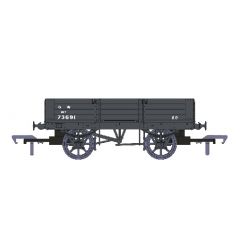 Rapido Trains UK OO Scale, 925006 GWR 4 Plank Wagon, Diag. 021 73691, GWR Grey (small GW) Livery (Small GW Livery) small image