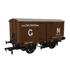 Rapido Trains UK OO Scale, 930003 GNR 8T GNR Van 55101, GNR Brown Livery small image