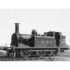 Rapido Trains UK OO Scale, 936006 LB&SCR E1 Class Tank 0-6-0T, 694, LB&SCR Marsh Umber Brown Livery, DCC Ready small image