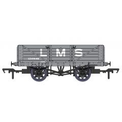 Rapido Trains UK OO Scale, 937003 LMS 5 Plank LMS D1666 Wagon 134946, LMS Grey Livery small image