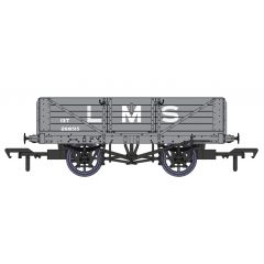 Rapido Trains UK OO Scale, 937005 LMS 5 Plank LMS D1666 Wagon 268515, LMS Grey Livery small image