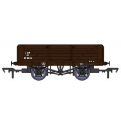 Rapido Trains UK OO Scale, 937008 LMS 5 Plank LMS D1666 Wagon 139905, LMS Bauxite Livery small image