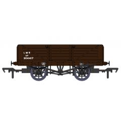 Rapido Trains UK OO Scale, 937009 LMS 5 Plank LMS D1666 Wagon 304417, LMS Bauxite Livery small image