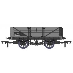 Rapido Trains UK OO Scale, 937010 BR (Ex LMS) 5 Plank LMS D1666 Wagon M156572, BR Grey Livery small image