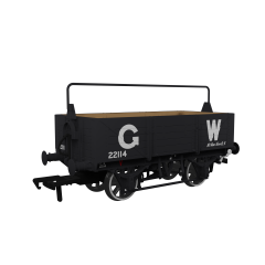 Rapido Trains UK OO Scale, 943013 GWR 5 Plank Wagon GWR Diag O15 22114, GWR Grey (large GW) Livery with Sheet Rail small image