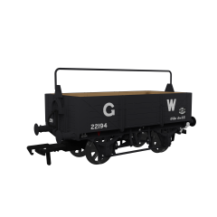 Rapido Trains UK OO Scale, 943016 GWR 5 Plank Wagon GWR Diag O15 22194, GWR Grey (large GW) Livery with Sheet Rail small image