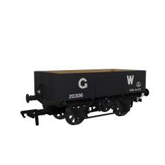 Rapido Trains UK OO Scale, 943018 GWR 5 Plank Wagon GWR Diag O15 20306, GWR Grey (large GW) Livery small image