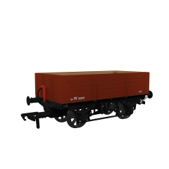 Rapido Trains UK OO Scale, 943023 BR (Ex GWR) 5 Plank Wagon GWR Diag O15 W30091, BR Bauxite Livery small image