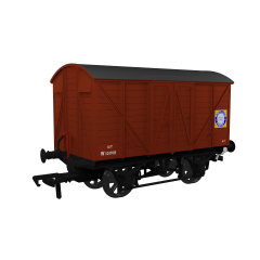 Rapido Trains UK OO Scale, 944011 BR (Ex GWR) GWR Van Diag V14 W101918, BR Bauxite Livery Blue Circle Cement small image