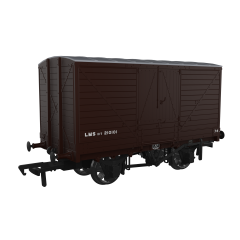 Rapido Trains UK OO Scale, 945008 LMS (Ex LNWR) 10T LNWR D88 Van 210101, LMS Bauxite Livery small image