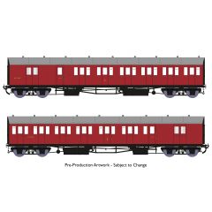 Rapido Trains UK OO Scale, 946004 BR (Ex GWR) Dia. E140 B Set 6534 & 6555, BR Crimson Livery 'Bristol Division No. 49' small image