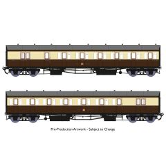 Rapido Trains UK OO Scale, 946010 GWR Dia. E140 B Set 6894 & 685, GWR Chocolate & Cream (Great Western Crest) Livery small image
