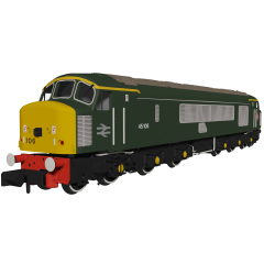 Rapido Trains UK N Scale, 948112 BR Class 45/1 1Co-Co1, 45106, BR Green (Full Yellow Ends) Livery with High Intensity Headlights, DCC Ready small image