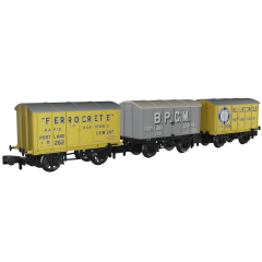 Rapido Trains UK N Scale, 961010 Not Quite Minks - Cement Vans Triple Pack small image