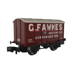 Rapido Trains UK N Scale, 961012 Private Owner (Ex GWR) GWR Van Diag V16 'Mink A' 1605, 'Guy Fawkes', Bauxite Livery small image