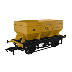 Rapido Trains UK OO Scale, 963014 Private Owner (Ex LMS) 20T LMS Iron Ore Hopper 51, BSC, Yellow Livery small image