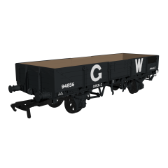 Rapido Trains UK OO Scale, 964001 GWR GWR 'Open C' Diag. O19 Tube Wagon 94856, GWR Grey (large GW) Livery small image