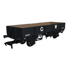 Rapido Trains UK OO Scale, 964005 GWR GWR 'Open C' Diag. O19 Tube Wagon 94737, GWR Grey (large GW) Livery small image