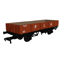 Rapido Trains UK OO Scale, 964013 Private Owner (Ex GWR) GWR 'Open C' Diag. O19 Tube Wagon D3, 'PLA', Bauxite Livery small image