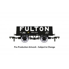 Rapido Trains UK OO Scale, 967007 Private Owner 5 Plank Wagon RCH 1907 800, 'Fulton', Black Livery small image