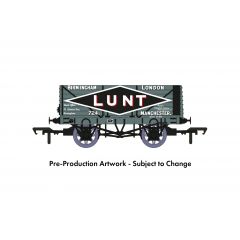 Rapido Trains UK OO Scale, 967202 Private Owner 7 Plank Wagon RCH 1907 724, 'Lunt', Grey Livery small image