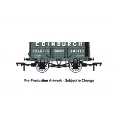 Rapido Trains UK OO Scale, 967206 Private Owner 7 Plank Wagon RCH 1907 1724, Edinburgh Collieries Company Limited', Grey Livery small image