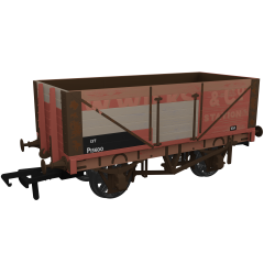 Rapido Trains UK OO Scale, 967417 Private Owner 7 Plank Wagon RCH 1907 P15600, 'BR (Ex Wilks & Co', Red Livery, - small image