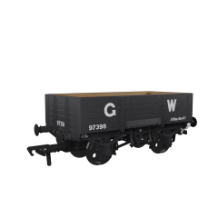 Rapido Trains UK OO Scale, 971004 GWR 5 Plank Wagon GWR Diag O18 97398, GWR Grey (large GW) Livery small image