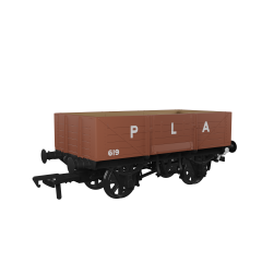 Rapido Trains UK OO Scale, 971018 Private Owner (Ex GWR) 5 Plank Wagon GWR Diag O18 619, 'Port of Bristol Authority', Bauxite Livery small image