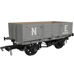 Rapido Trains UK OO Scale, 972009 LNER (Ex GER) 5 Plank Wagon, GER Diag. 17 628495, LNER Grey Livery small image