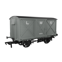 Rapido Trains UK OO Scale, 976005 LMS (Ex CR) 10T CR Van Diag 67 308244, LMS Grey Livery small image