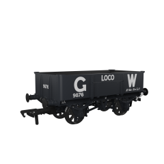 Rapido Trains UK OO Scale, 977001 GWR Loco Coal Wagon GWR Diag N19 9876, GWR Grey (large GW) Livery small image