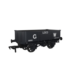Rapido Trains UK OO Scale, 977004 GWR Loco Coal Wagon GWR Diag N19 9950, GWR Grey (large GW) Livery small image