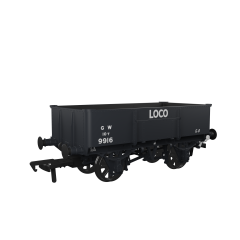 Rapido Trains UK OO Scale, 977005 GWR Loco Coal Wagon GWR Diag N19 9916, GWR Grey (small GW) Livery small image