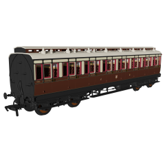 Rapido Trains UK OO Scale, 978015 GWR 48' 'Evolution' Third Non-Corridor 2001, GWR Chocolate & Cream (Garter Crest) Livery small image