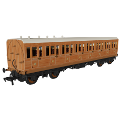 Rapido Trains UK OO Scale, 978023 GNR 48' 'Evolution' Third Non-Corridor 3080, GNR Lined Teak Livery small image